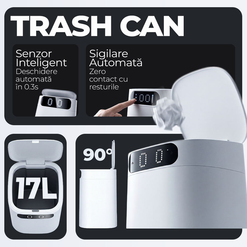 Cos de gunoi inteligent iHunt BRO Easy Trash Can S140 [3]