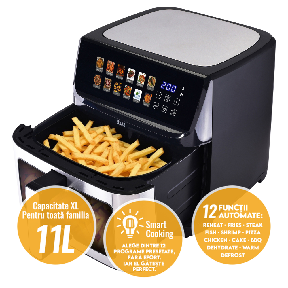 Friteuza cu aer cald iHunt Bro Air Fryer 11L [2]