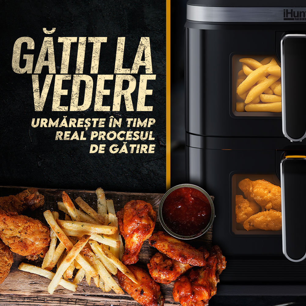 Friteuza cu aer cald iHunt Bro Air Fryer 11L Dual Stack [5]