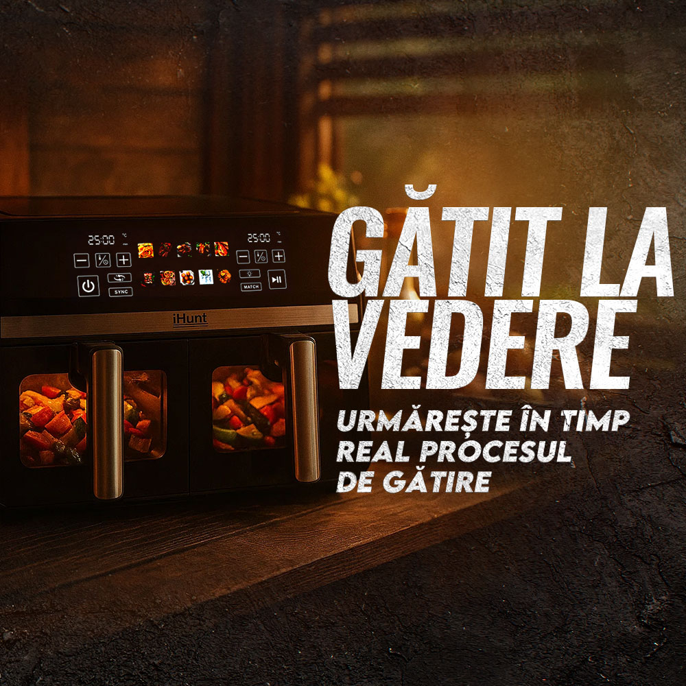 Friteuza cu aer cald iHunt Bro Dual Air Fryer 10L [6]