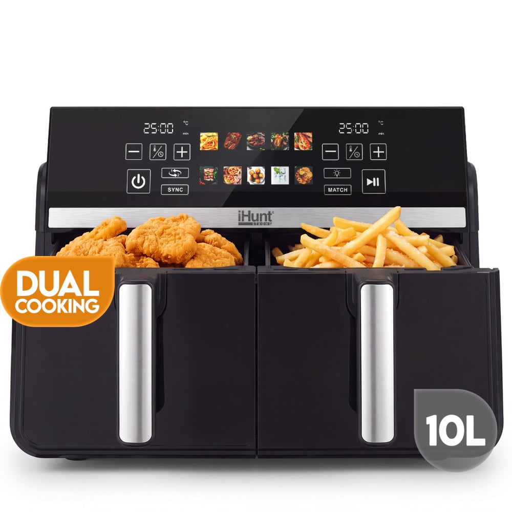 Friteuza cu aer cald iHunt Bro Dual Air Fryer 10L