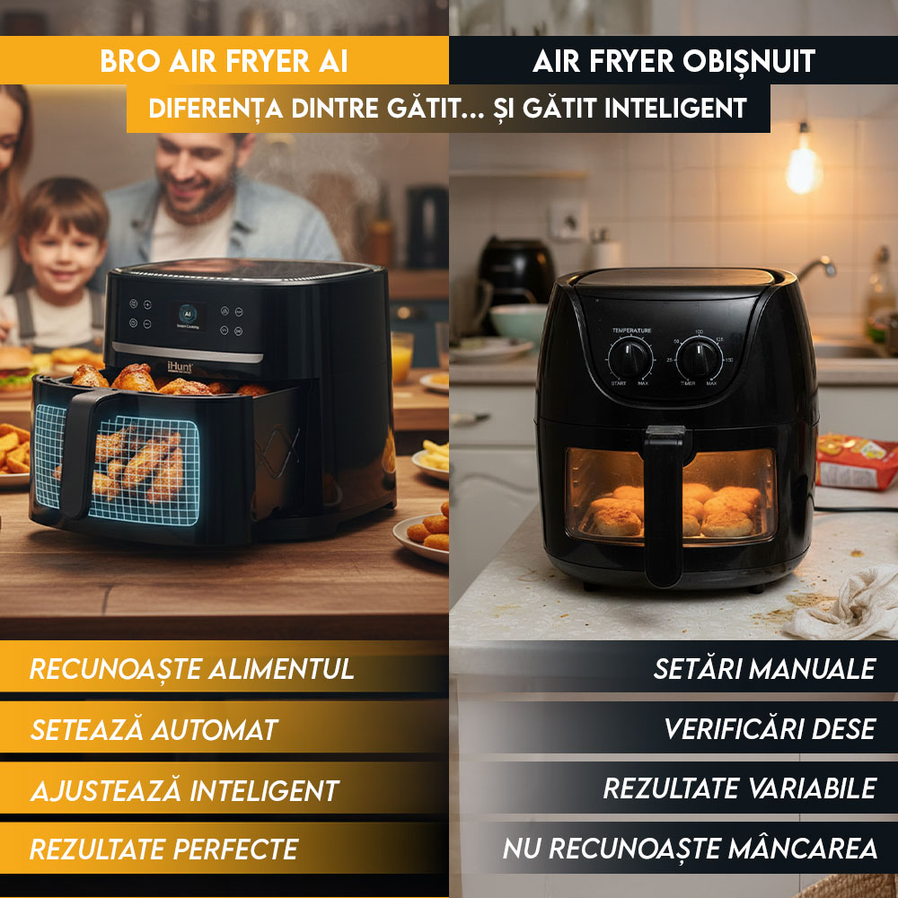 Resigilat friteuza cu inteligenta artificiala iHunt Bro Air Fryer AI Chef [4]