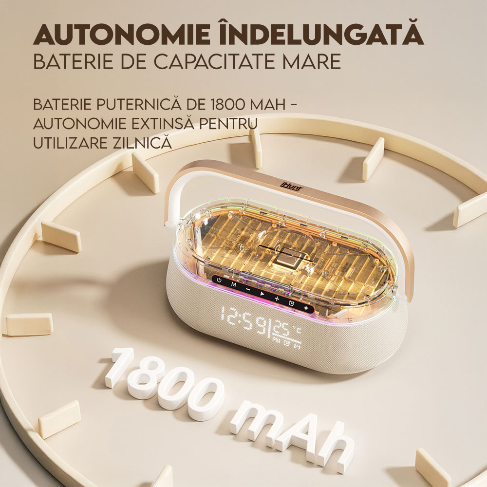 Resigilat Boxa Premium Multifunctionala iHunt BedSide 9-in-1 15W Bluetooth Wood [8]