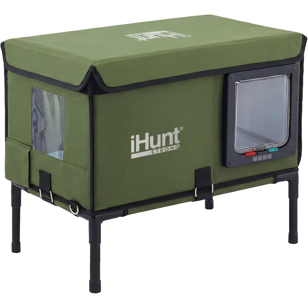 Casuta pisici exterioara iHunt Kitty Warm House, Incalzire 25W, Racire Pasiva, Material Oxford Impermeabil, Sistem Anti-Intruși, Izolație 6 Straturi, 4 Anotimpuri [3]
