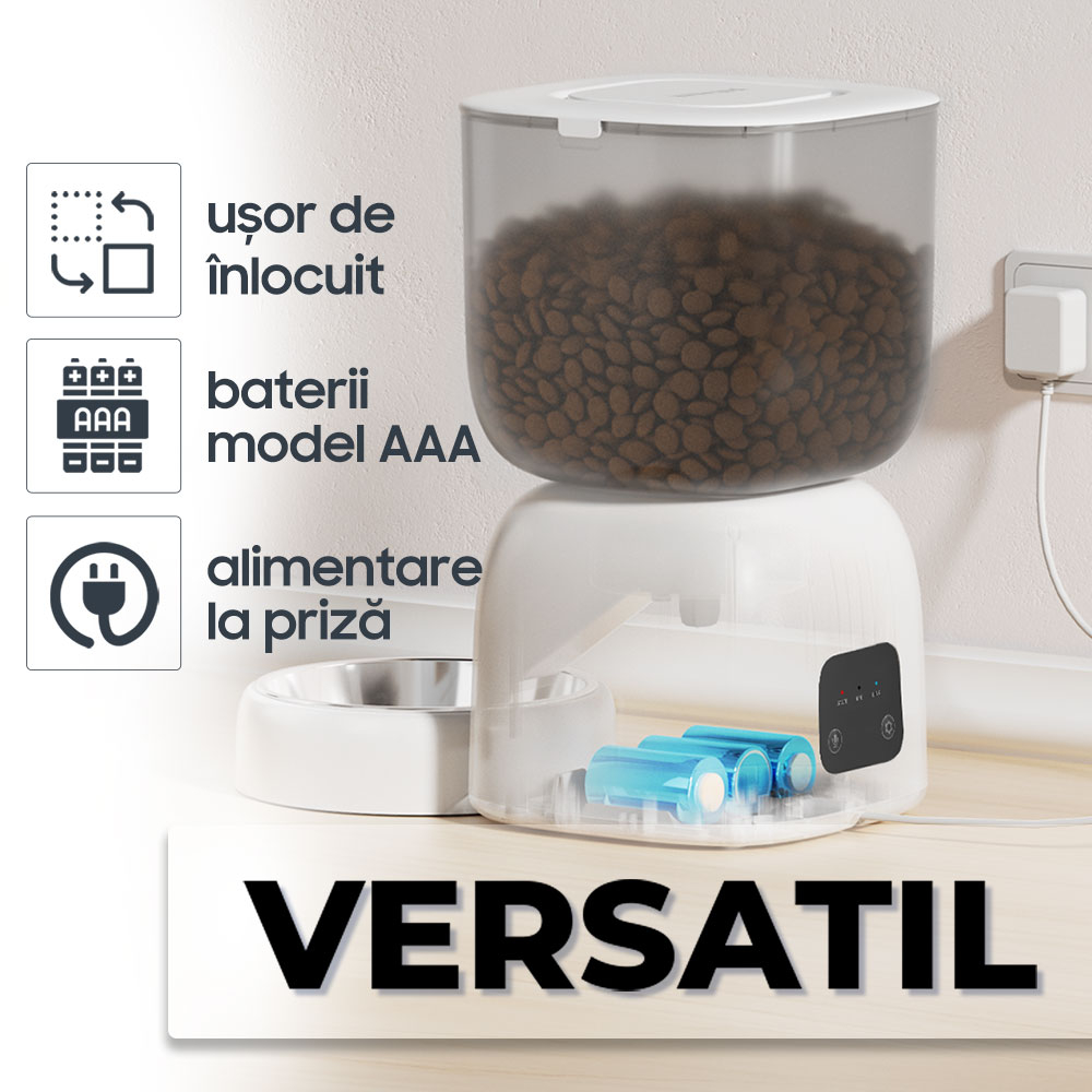 iHunt Smart Pet Care Pack, Hranitor automat 3L si fantana apa 2L pentru animale de companie [11]