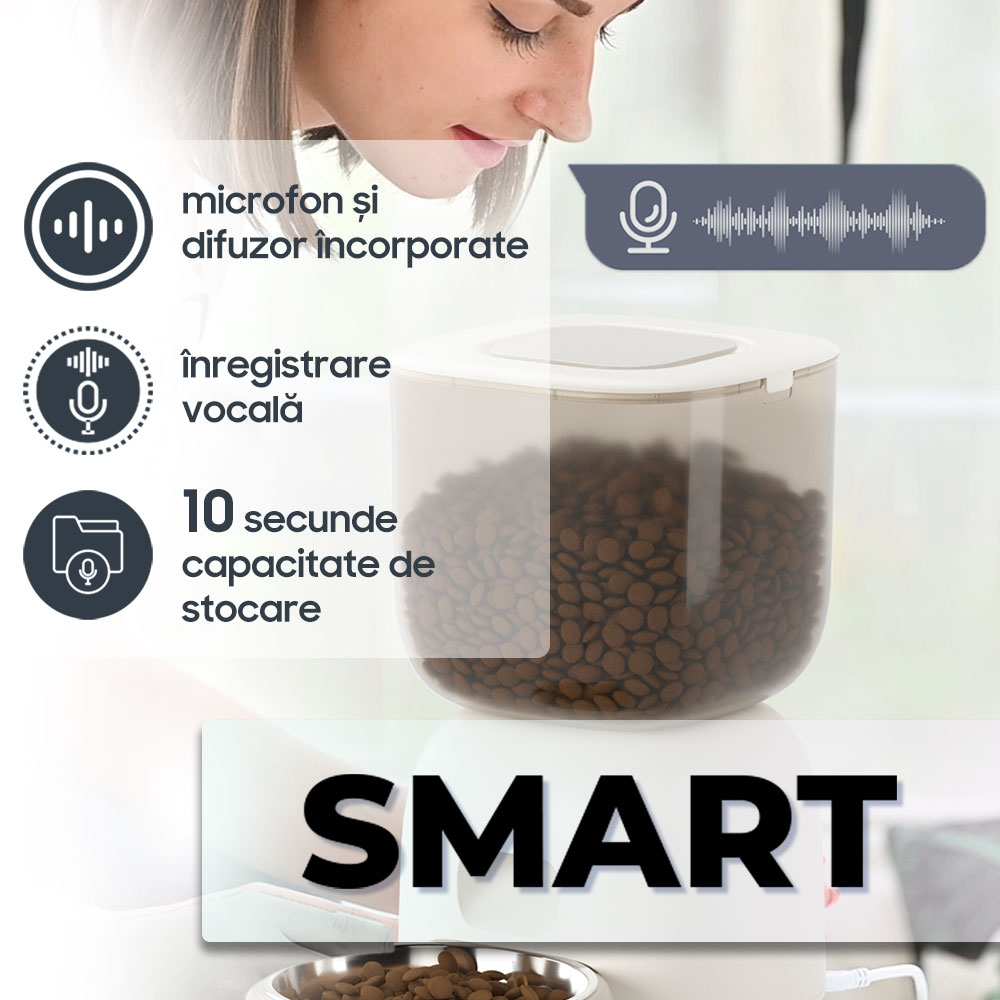 iHunt Smart Pet Care Pack, Hranitor automat 3L si fantana apa 2L pentru animale de companie [10]