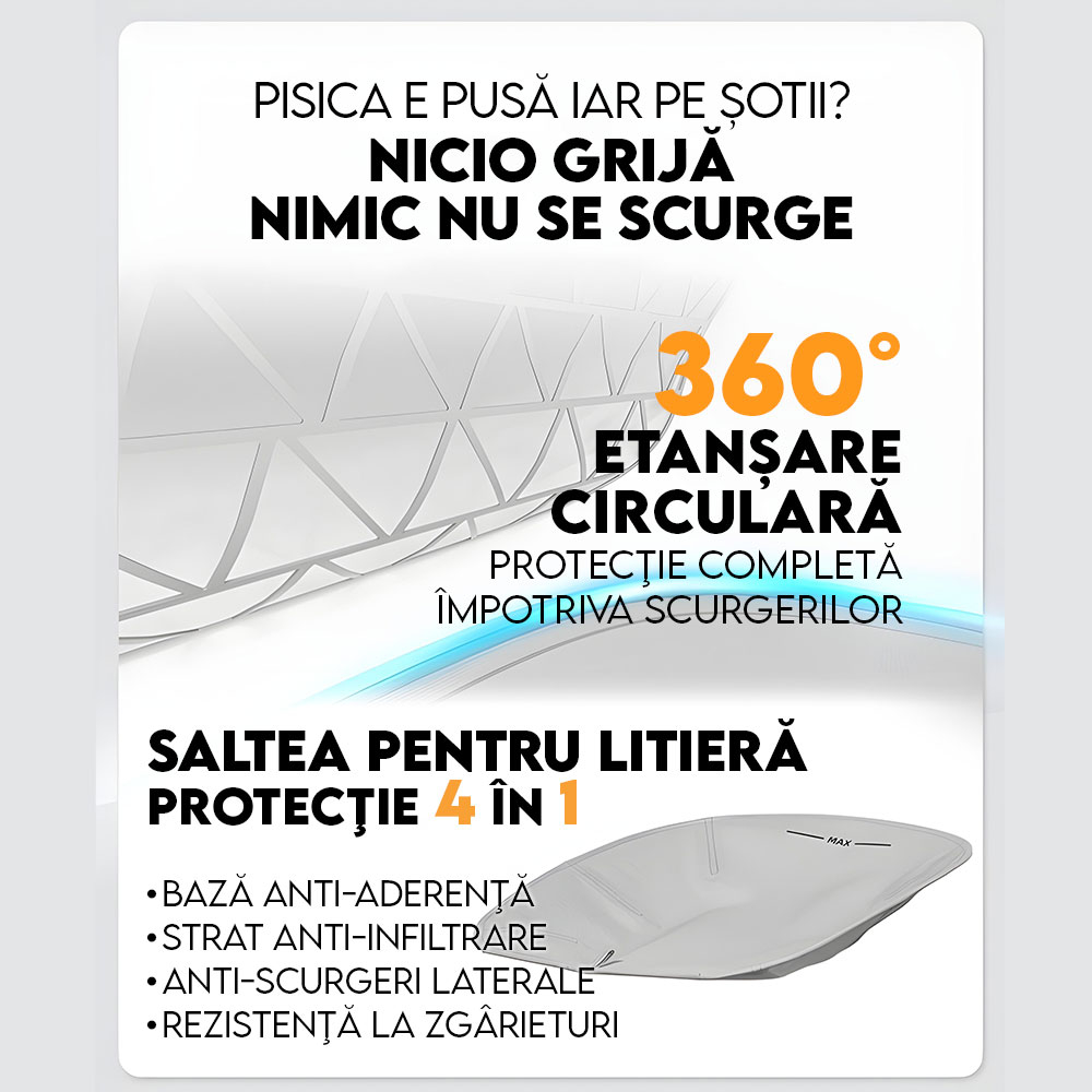 Litiera Automata iHunt Smart Cat Litter V5 cu Spray Deodorizare, Wi-Fi, Senzori, Aplicatie Smart [4]