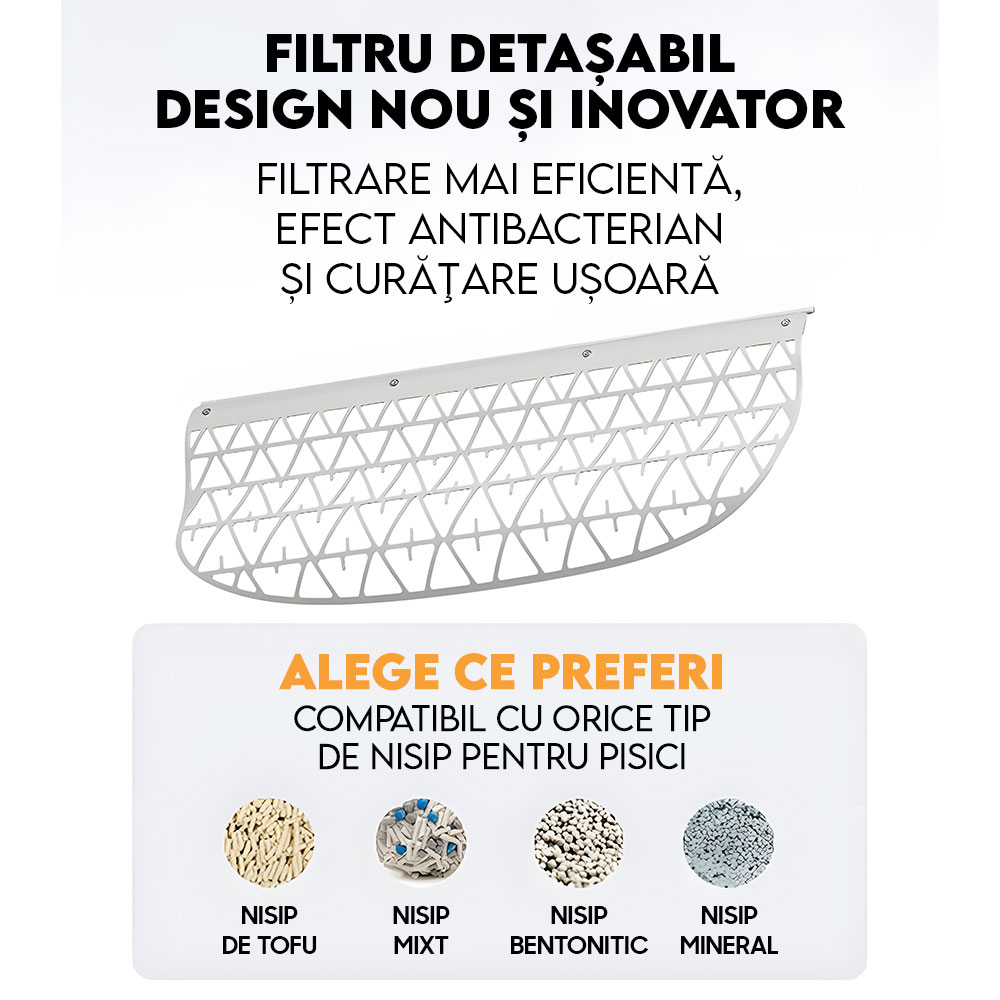 Litiera Automata iHunt Smart Cat Litter V5 cu Spray Deodorizare, Wi-Fi, Senzori, Aplicatie Smart [7]