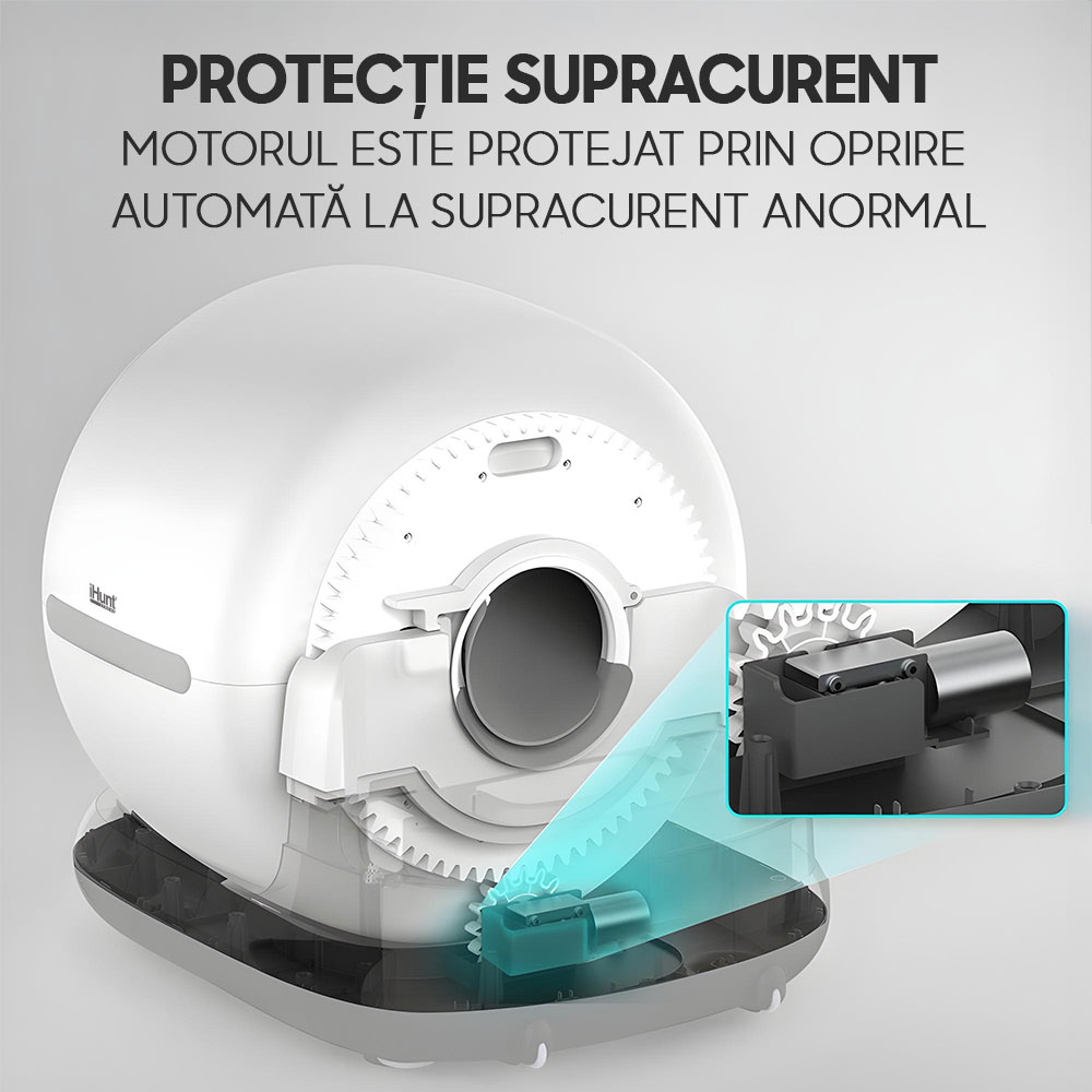 Litiera Automata iHunt Smart Cat Litter V7 Camera, Wi-Fi, Senzori, Camera video, Aplicatie Smart [13]