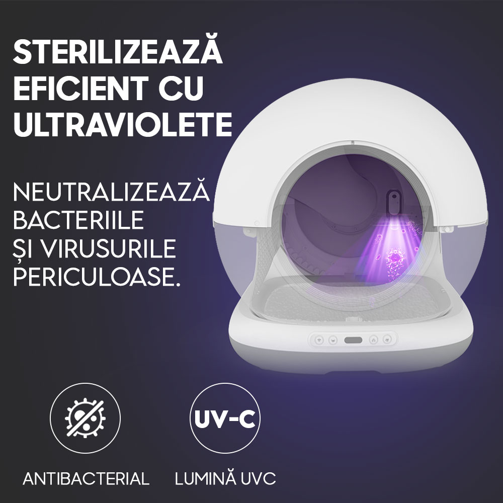 Litiera Automata iHunt Smart Cat Litter V7 Camera, Wi-Fi, Senzori, Camera video, Aplicatie Smart [8]