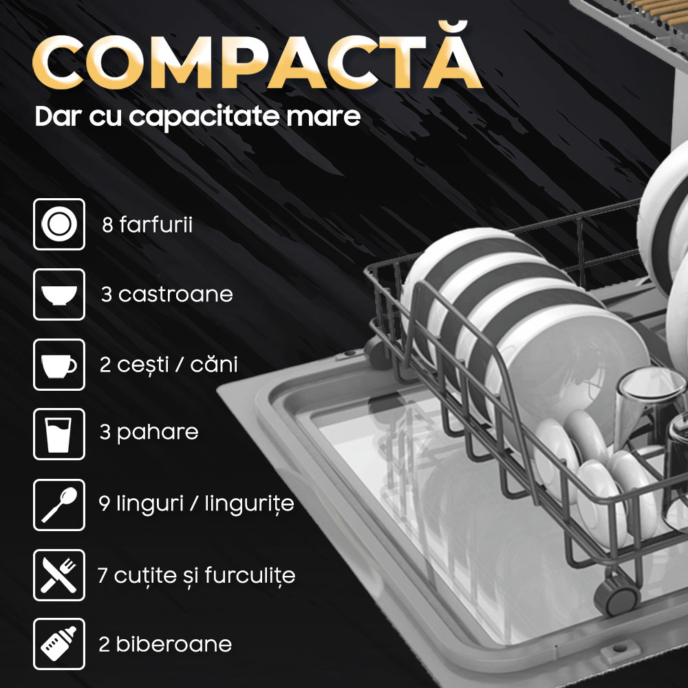 Masina de spalat vase compacta iHunt Bro Dishwasher Xpert [8]