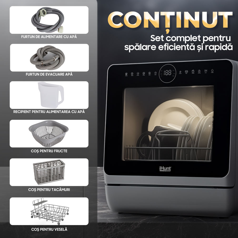 Masina de spalat vase compacta iHunt Bro Dishwasher Xpert [12]