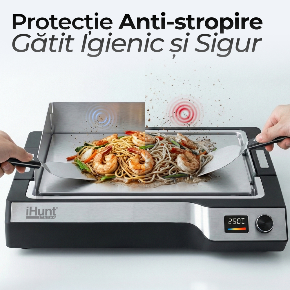 Plită electrică iHunt BRO Teppanyaki Grill, 1650W, Placa detasabila [5]