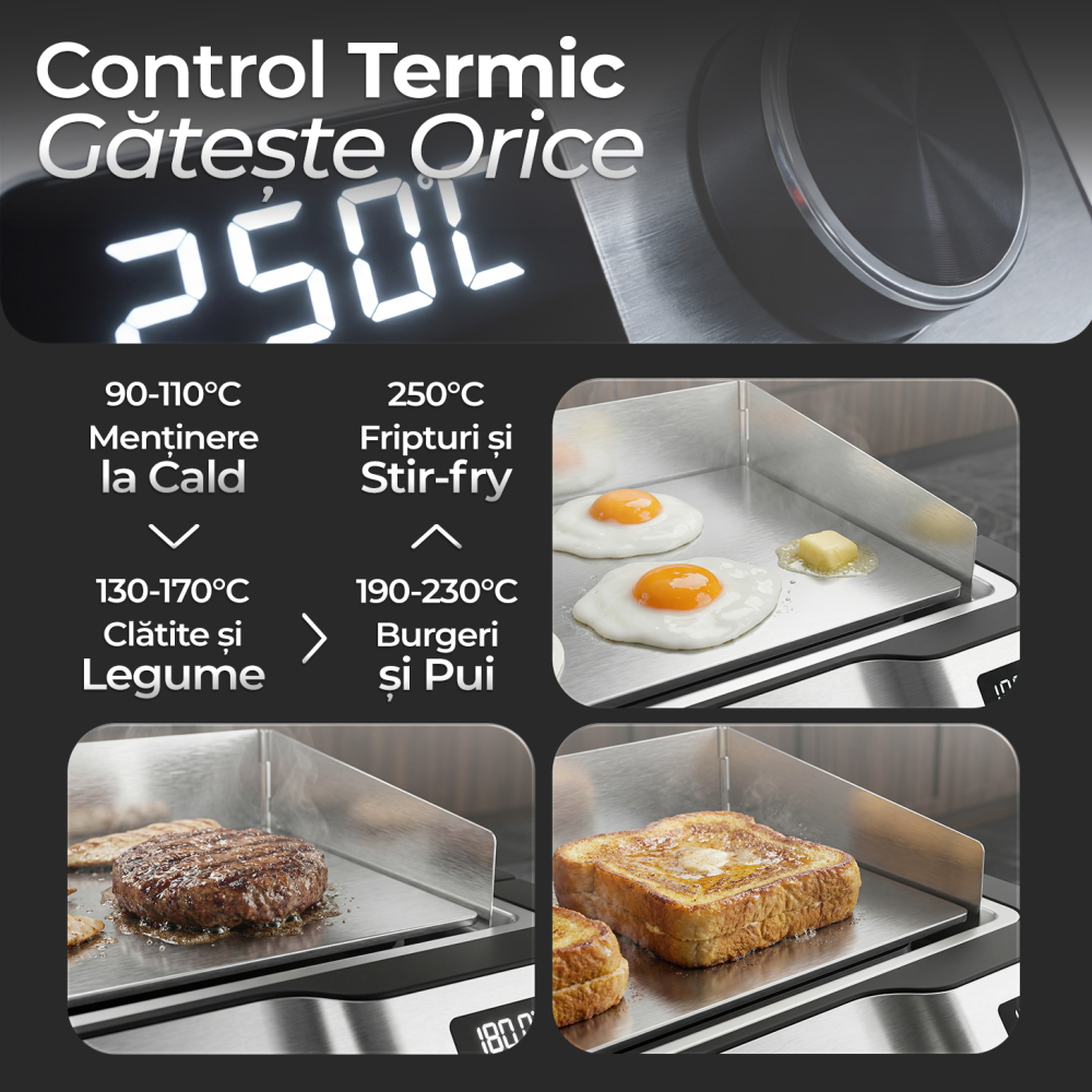 Plită electrică iHunt BRO Teppanyaki Grill, 1650W, Placa detasabila [6]