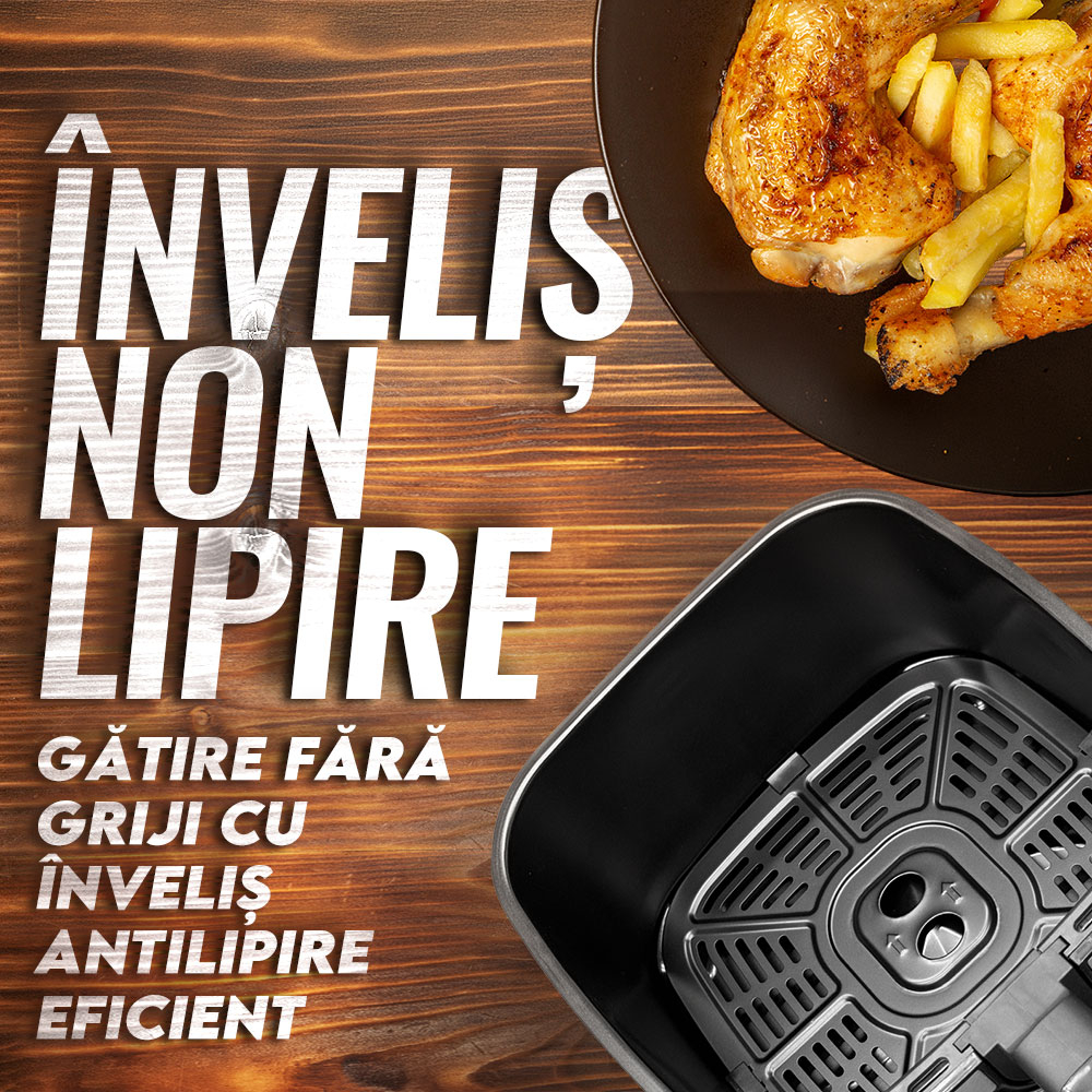 Resigilat Friteuza cu aer cald iHunt Bro Air Fryer 11L Dual Stack [8]