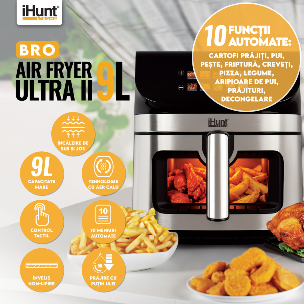 Resigilat Friteuza cu aer cald iHunt BRO Air Fryer II Ultra 9L [3]