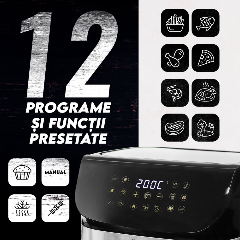 Resigilat Friteuza cu aer cald iHunt Bro Air Fryer Ultra 9L [5]