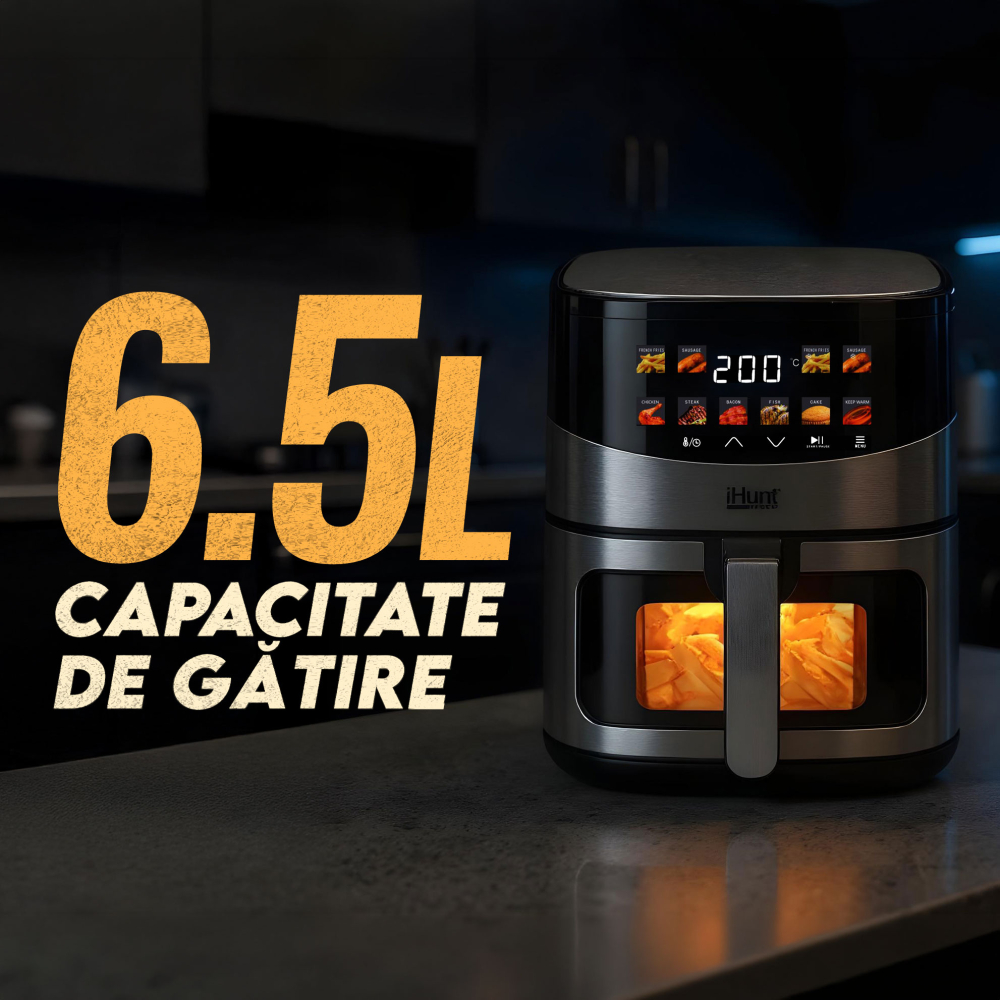 Resigilat Friteuza cu aer cald iHunt Bro Air Fryer Ultra 6.5L [5]