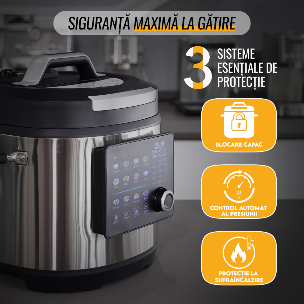 Resigilat Oala electrica sub presiune iHunt Bro Multicooker 8L Ultra [5]