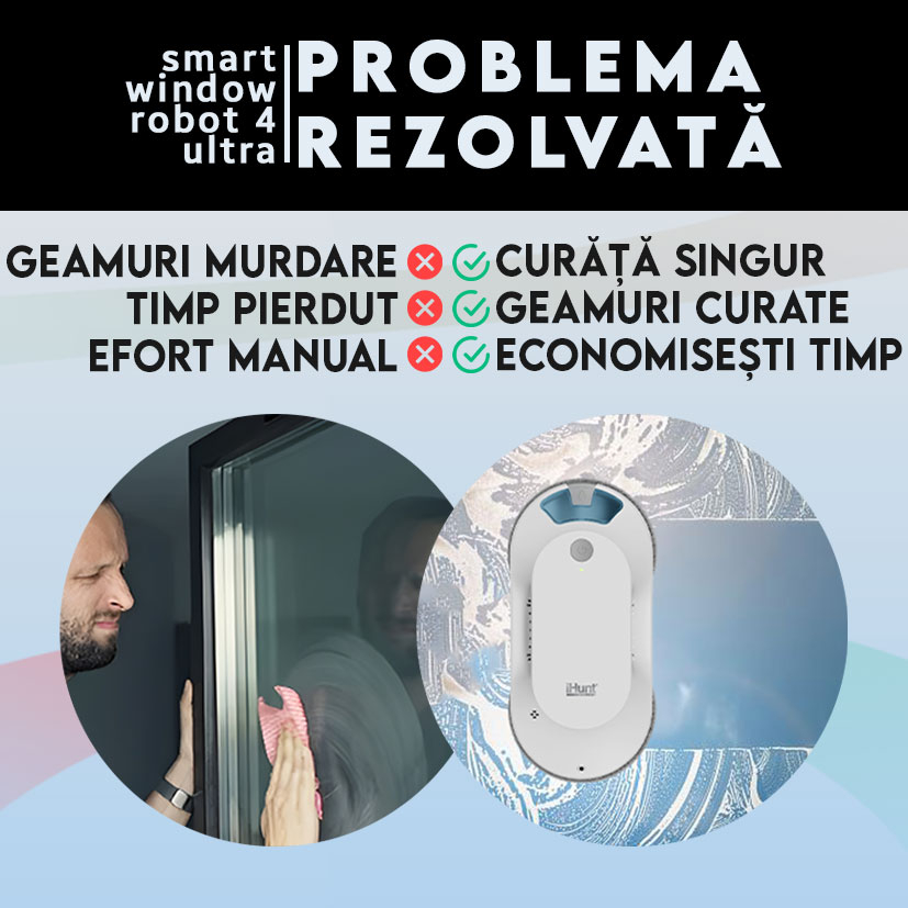 Resigilat Robot curatare geamuri cu pulverizator apa iHunt Smart Window Robot 4 Ultra [3]