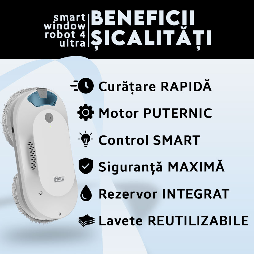 Resigilat Robot curatare geamuri cu pulverizator apa iHunt Smart Window Robot 4 Ultra [4]