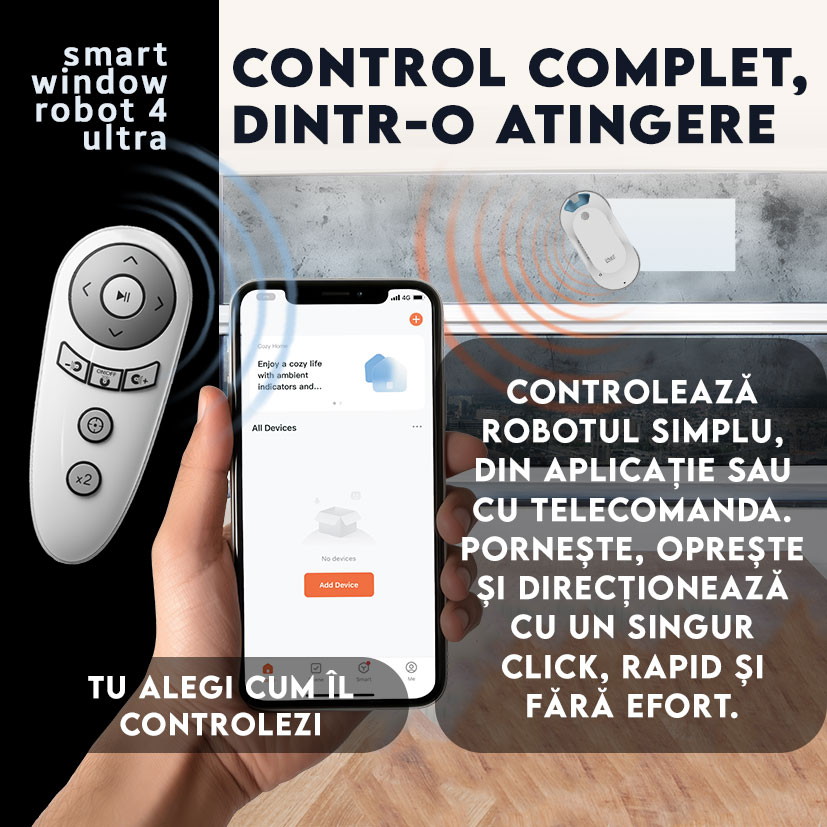 Resigilat Robot curatare geamuri cu pulverizator apa iHunt Smart Window Robot 4 Ultra [6]