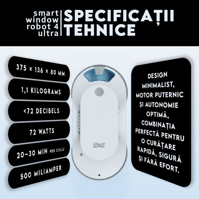 Robot curatare geamuri cu pulverizator apa iHunt Smart Window Robot 4 Ultra [5]