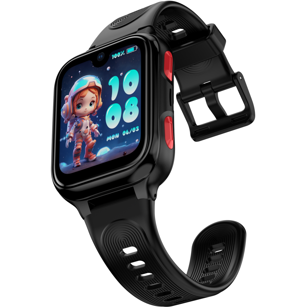 Smartwatch monitorizare copii Lagenio K9 Black, 4G SIM, Wi-Fi, 1.78" AMOLED, GPS, 1GB RAM, 8GB, Apeluri Video si Voce HD, Camera 5MP, Buton SOS, Rezistenta IP67, Android [7]