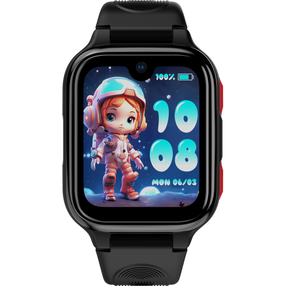 Smartwatch monitorizare copii Lagenio K9 Black, 4G SIM, Wi-Fi, 1.78" AMOLED, GPS, 1GB RAM, 8GB, Apeluri Video si Voce HD, Camera 5MP, Buton SOS, Rezistenta IP67, Android [2]