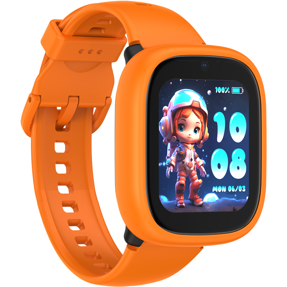 Smartwatch monitorizare copii Lagenio K3 Orange, 4G SIM, 1.7", Localizare GPS cu A-GPS, WIFI, ACC, Alerta Perimetru, Apeluri Video si Voce, Lanterna, SOS, 770mAh [3]