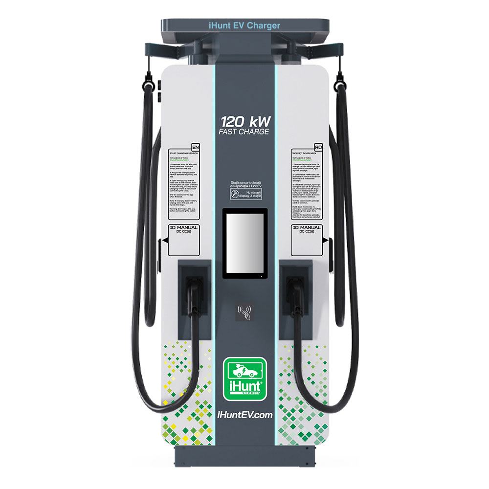 Combo Statie de incarcare ultra rapida cu monetizare iHunt EV DC 120KW V4, 2 x CCS2 + Baterie Stocare 400KWh - Integrare iHuntEV [2]