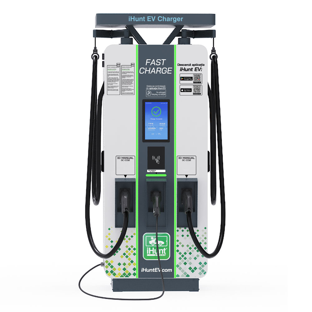 Statie de incarcare ultra rapida cu monetizare iHunt EV DC 50KW + AC 22KW, 2 x CCS2 - Integrare iHuntEV [1]