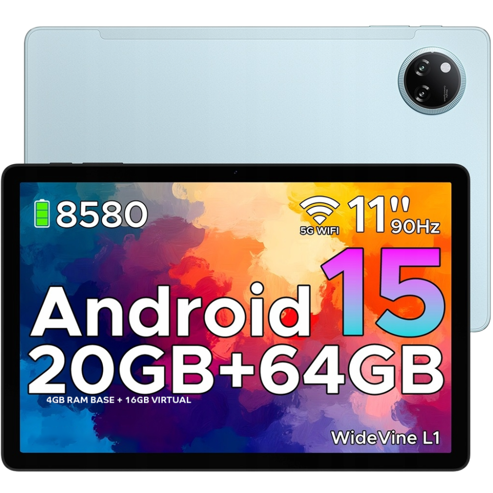 Tableta Doogee Tab A9 Plus Wi-Fi 11-inch 90Hz IPS 4GB RAM 64GB Stereo 8580mAh Android 15 Blue [1]