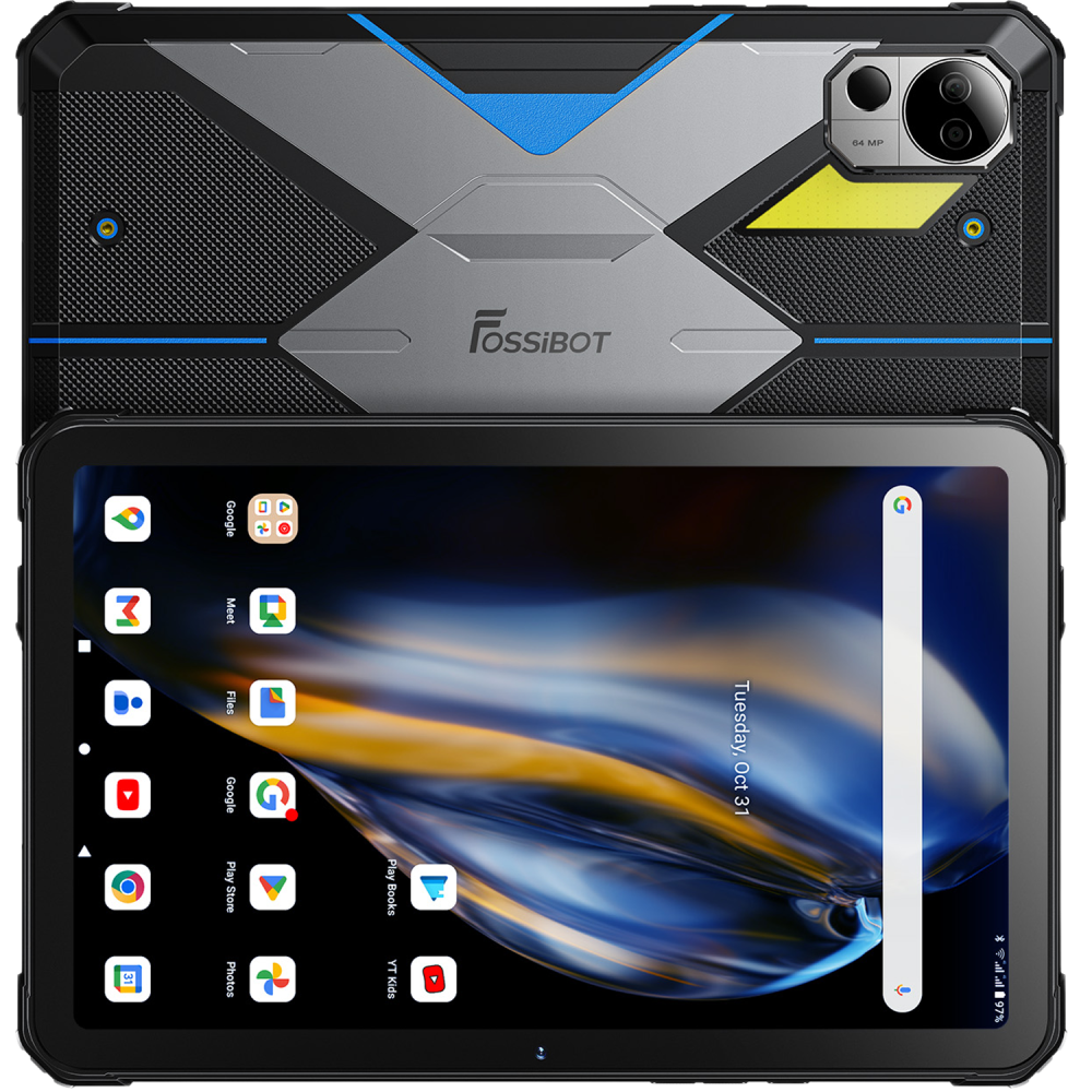 Tableta rugged Fossibot DT2, 4G SIM, WiFi 6, 10.4-inch 2K, Octa-Core,12GB RAM, 256GB, GPS, Stereo, 22000mAh, Android 13, Blue [4]