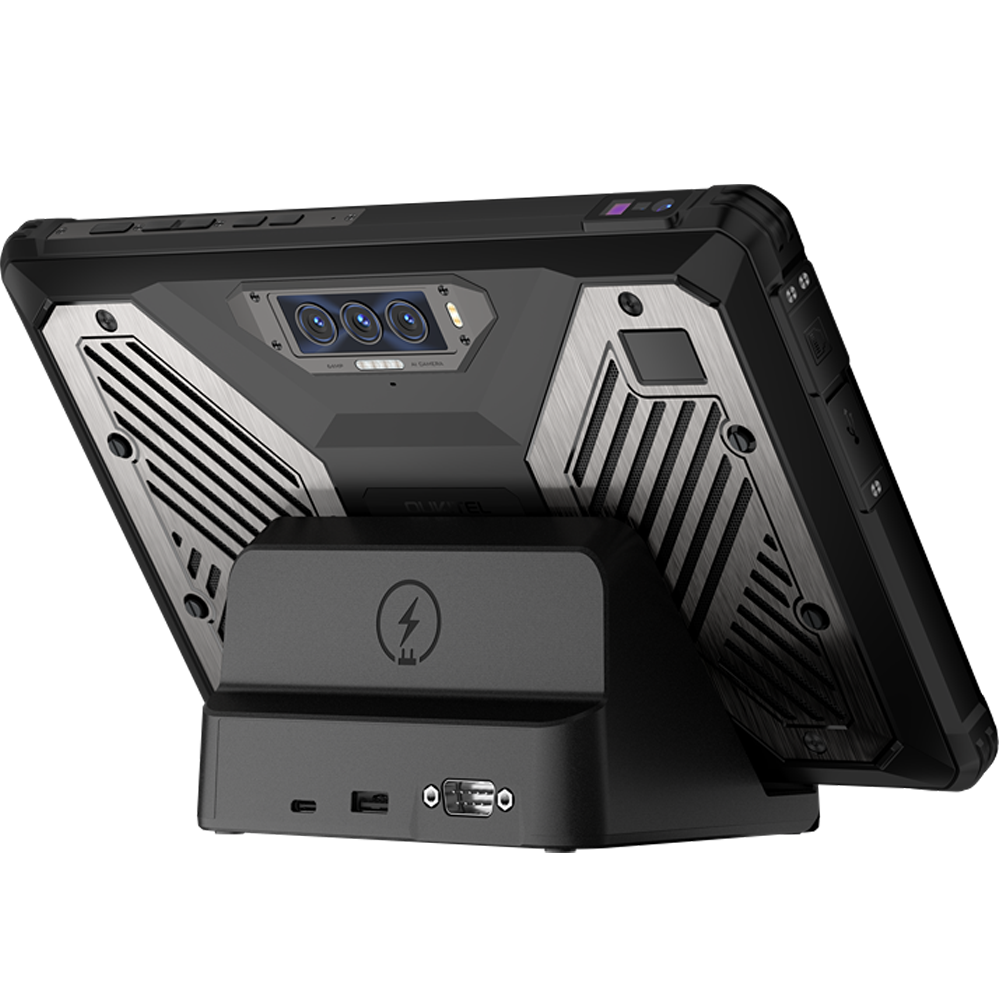 Tableta profesionala Oukitel RT10 Industry, 5G, Wi-Fi, 11" 120Hz, Dimensity 7400X, 12GB RAM, 512GB, NFC, 2D Barcode Scanner SE4710, 12 PogoPins, USB, RS232, RJ45, FAP10, 25000mAh, Android 15 [10]