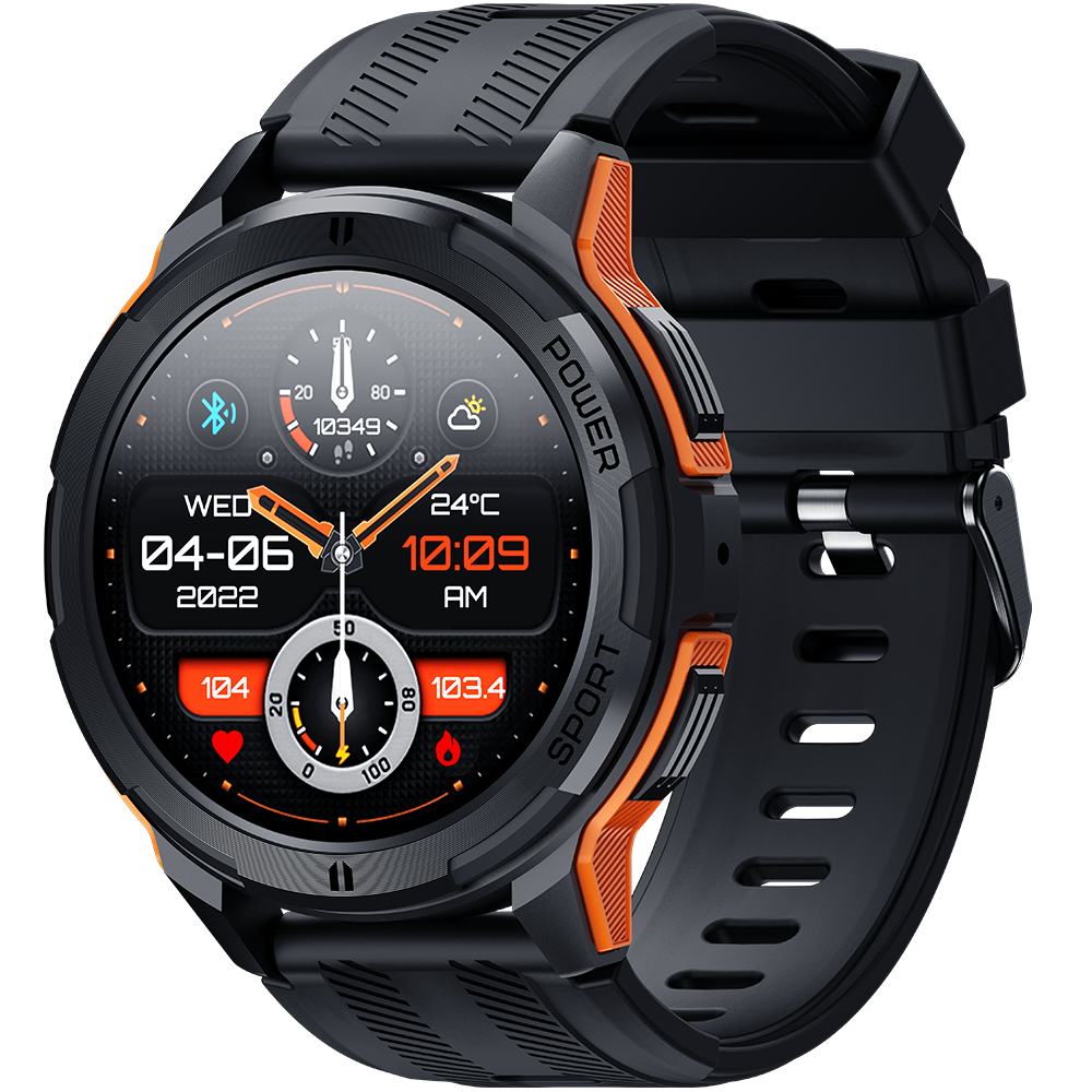 Ceas rugged Oukitel BT10 1.43-inch AMOLED 410mAh 5ATM Waterproof Orange [3]