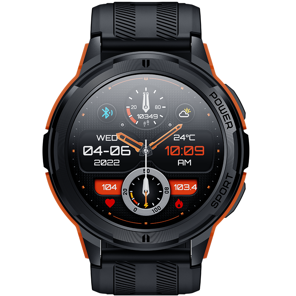 Ceas rugged Oukitel BT10 1.43-inch AMOLED 410mAh 5ATM Waterproof Orange [2]