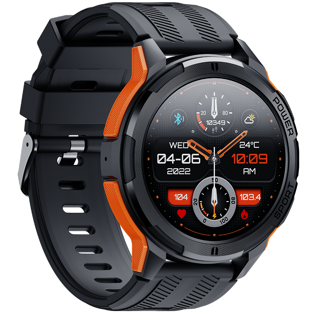 Ceas rugged Oukitel BT10 1.43-inch AMOLED 410mAh 5ATM Waterproof Orange [13]