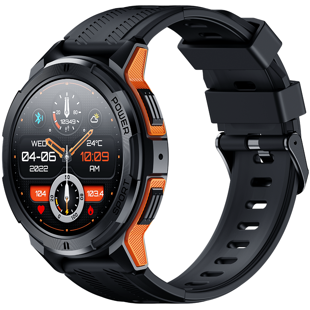 Ceas rugged Oukitel BT10 1.43-inch AMOLED 410mAh 5ATM Waterproof Orange [4]