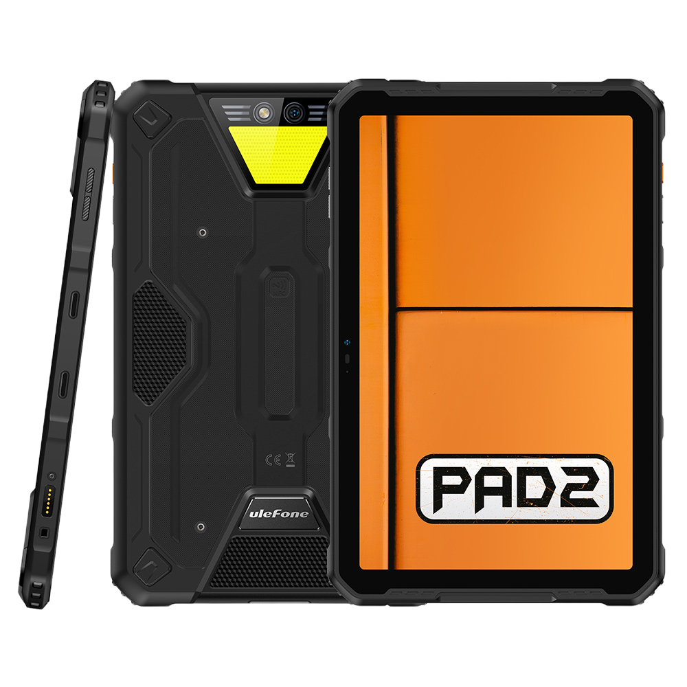 Rugged Tablet Ulefone Armor Pad 2 Pro, 4G, Dual SIM, WiFi, 11" 2K IPS, Octa-Core Helio G99, 8GB RAM, 256GB, NFC, Camera 48MP + 16MP, GPS, 18600mAh, Android 13, Black [12]