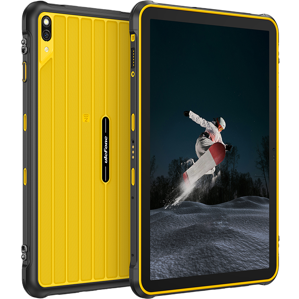 Rugged Tablet Ulefone RugKing Pad 2 Pro, 4G, Dual SIM + eSIM, WiFi, 10.1" 90Hz, Octa-Core T7250, 8GB RAM, 256GB, Camera 48MP + 8MP, GPS, NFC, Android 16, Yellow [2]