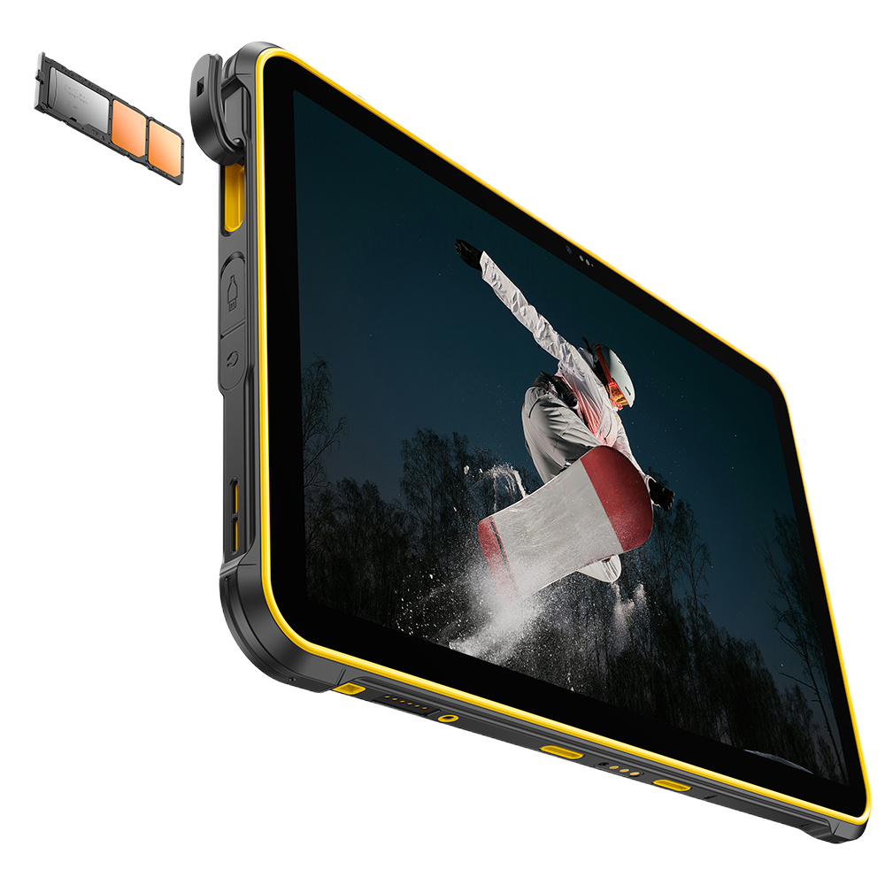 Rugged Tablet Ulefone RugKing Pad 2 Pro, 4G, Dual SIM + eSIM, WiFi, 10.1" 90Hz, Octa-Core T7250, 8GB RAM, 256GB, Camera 48MP + 8MP, GPS, NFC, Android 16, Yellow [16]