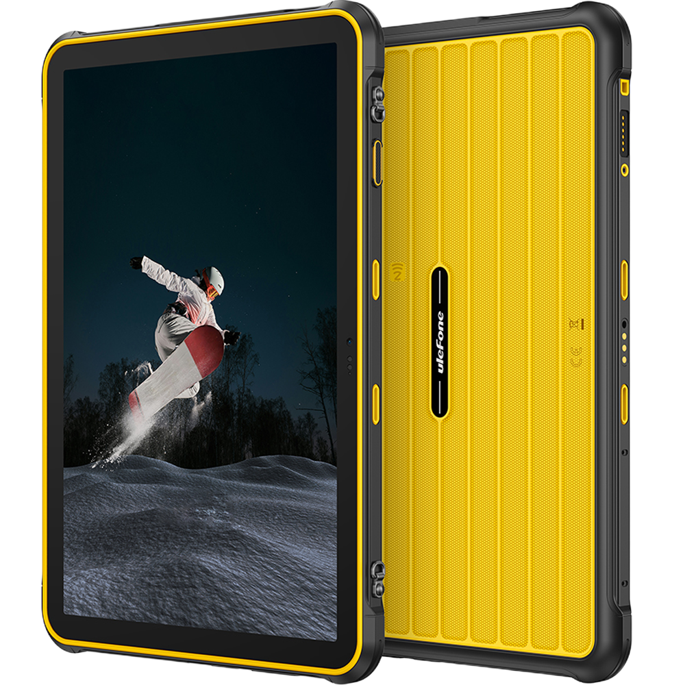 Rugged Tablet Ulefone RugKing Pad 2 Pro, 4G, Dual SIM + eSIM, WiFi, 10.1" 90Hz, Octa-Core T7250, 8GB RAM, 128GB, Camera 48MP + 8MP, GPS, NFC, Android 16, Yellow [2]