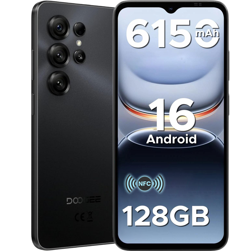 Telefon Doogee Note 56X Pro, 4G, Octa-Core, 6.56" HD+ 90Hz, 4GB RAM, 128GB, NFC, 6150mAh, Android 16, Black [7]