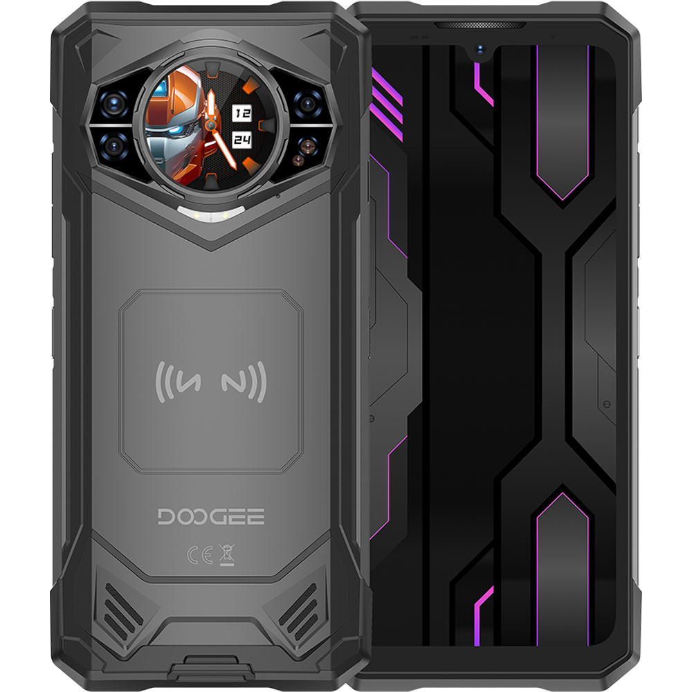 Doogee S200X VIP 5G Dual Display 6.72' IPS 120Hz / 1.32' AMOLED 512GB 10100mAh IP68/IP69K Android 16 Black + Casti Wireless BoneBeat Run [2]