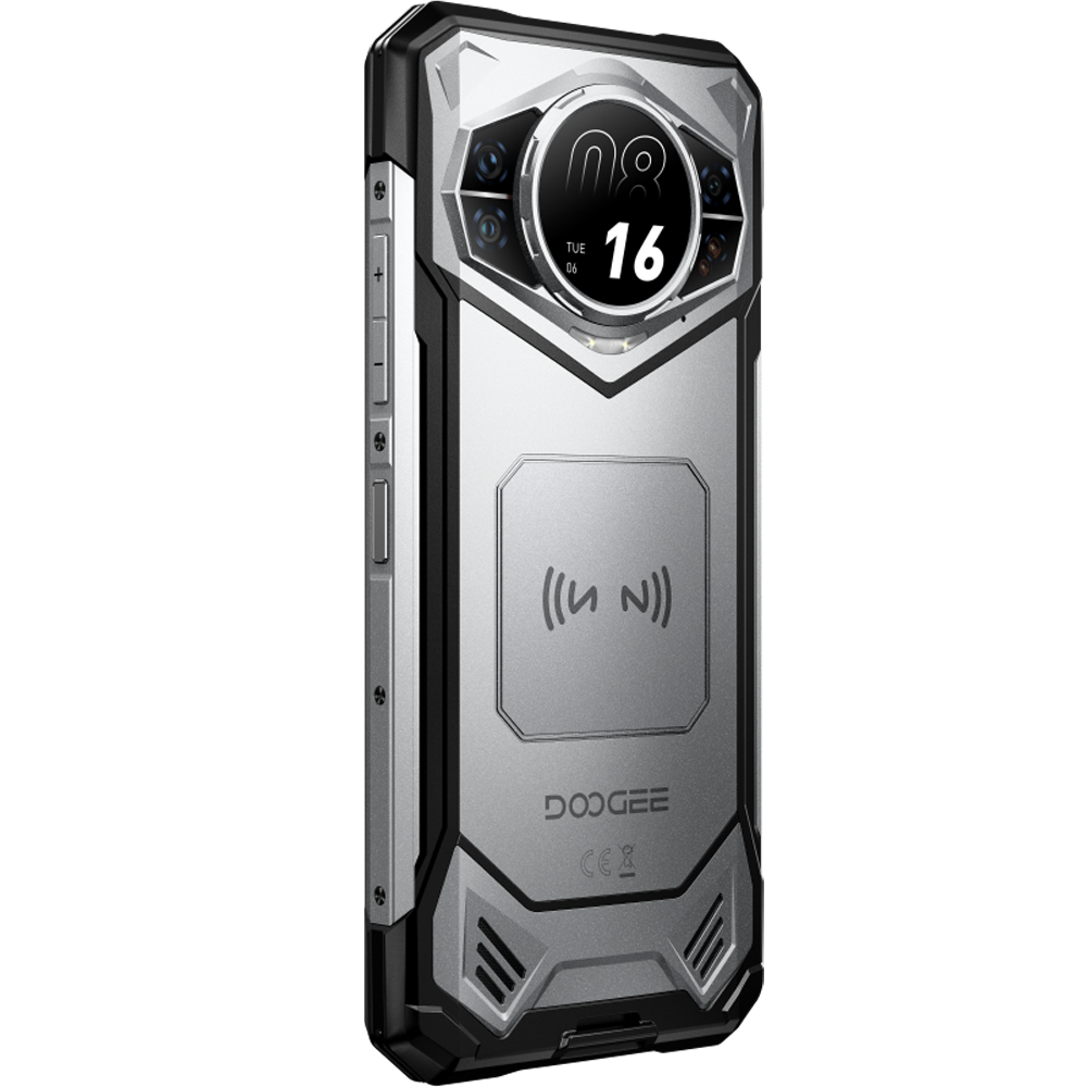 Doogee S200 VIP 5G Dual Display 6.58' IPS 120Hz / 1.32' AMOLED 256GB 10100mAh IP68/IP69K Android 16 Silver + Casti Wireless BoneBeat Run [9]