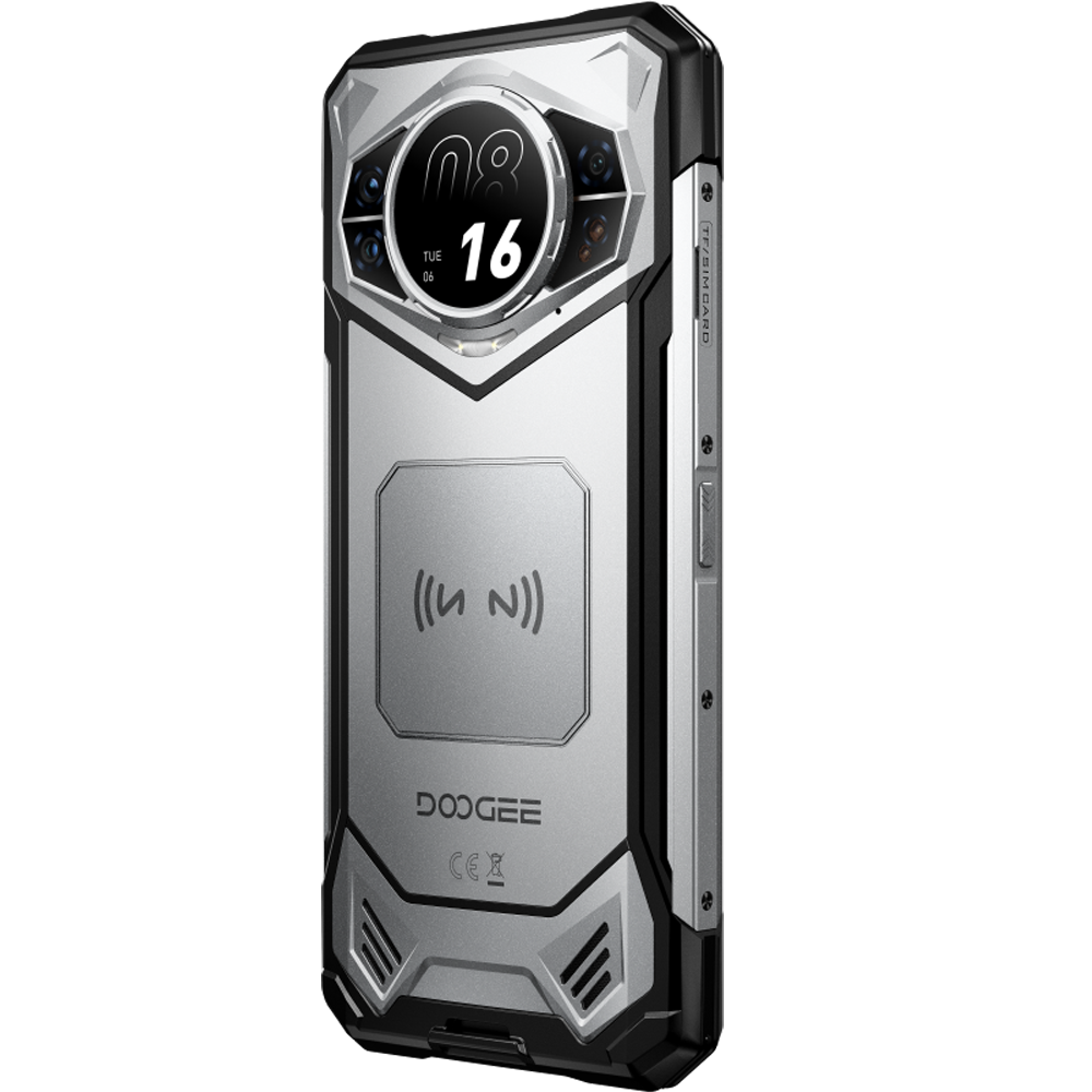 Doogee S200 VIP 5G Dual Display 6.58' IPS 120Hz / 1.32' AMOLED 256GB 10100mAh IP68/IP69K Android 16 Silver + Casti Wireless BoneBeat Run [10]