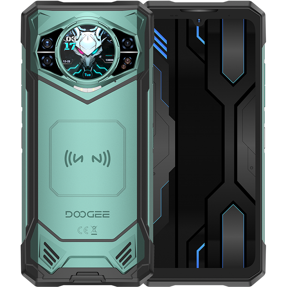 Doogee S200X VIP 5G Dual Display 6.72' IPS 120Hz / 1.32' AMOLED 512GB 10100mAh IP68/IP69K Android 16 Green + Casti Wireless BoneBeat Run [2]