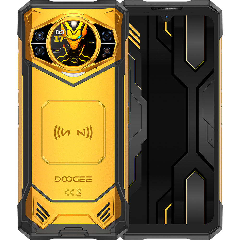 Doogee S200X VIP 5G Dual Display 6.72' IPS 120Hz / 1.32' AMOLED 512GB 10100mAh IP68/IP69K Android 16 Yellow + Casti Wireless BoneBeat Run [2]