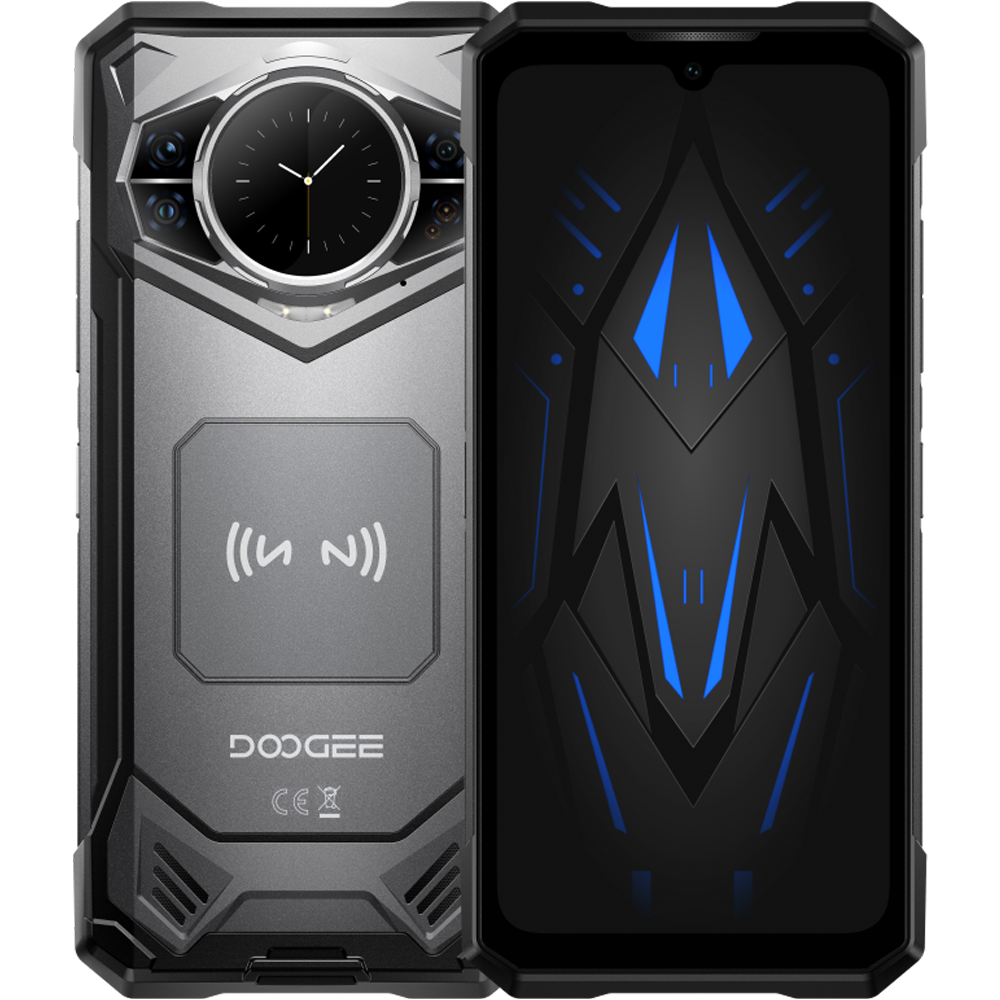 Doogee S200 VIP 5G Dual Display 6.58' IPS 120Hz / 1.32' AMOLED 256GB 10100mAh IP68/IP69K Android 16 Gray + Casti Wireless BoneBeat Run [8]